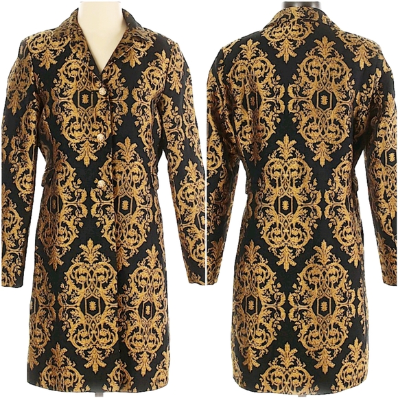 Vintage Jackets & Blazers - Vintage Jacquard Tailcoat Long Jacket